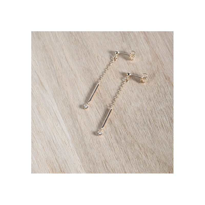 Boucles d'oreilles "essentielle" plaqué or marque la garçonne