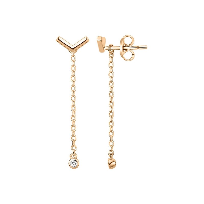 Boucles d'oreilles "essentielle" plaqué or marque la garçonne