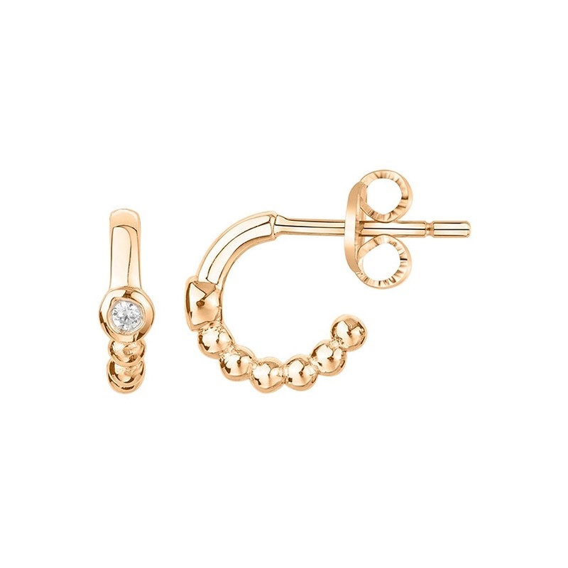 Boucles d'oreilles "indécise" plaqué or marque la garçonne