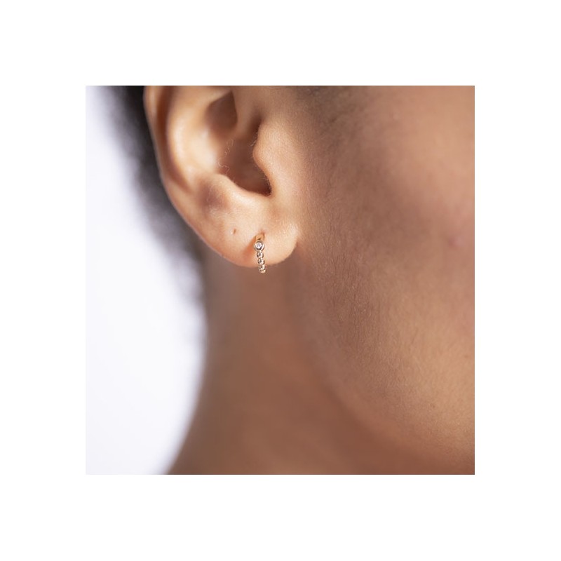 Boucles d'oreilles "indécise" plaqué or marque la garçonne