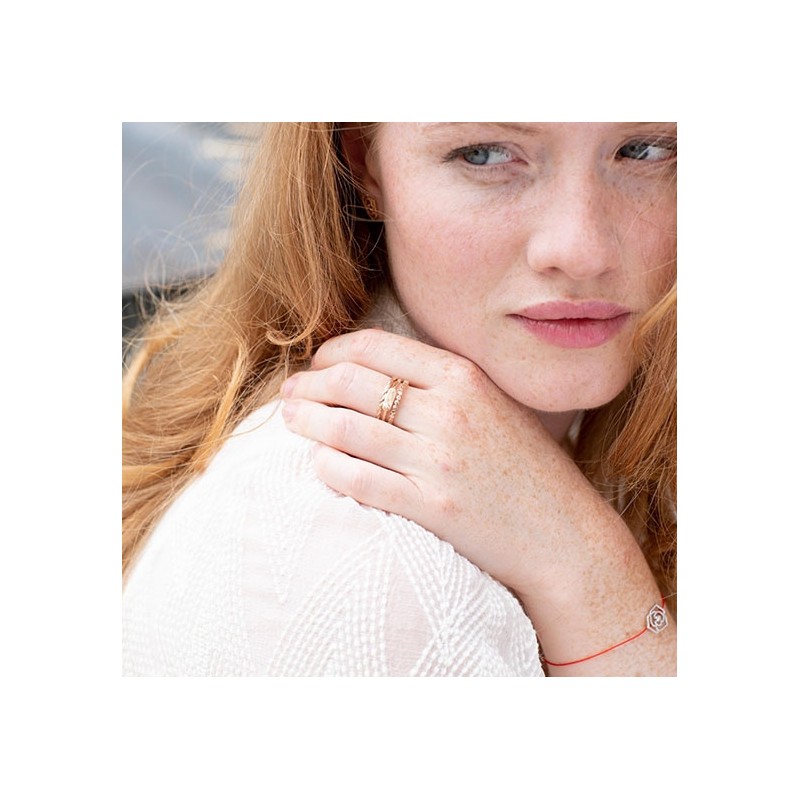 Bague addict plaqué or et diamant de la marque La Garçonne