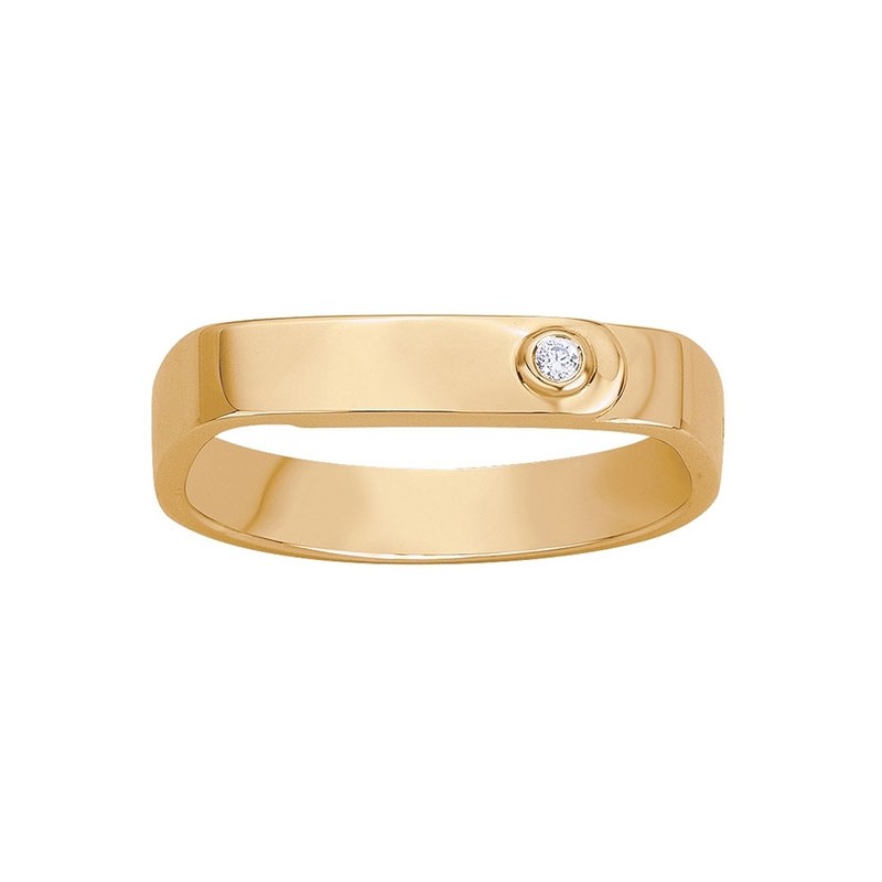 Bague ange gardien plaqué or et diamant de la marque La Garçonne