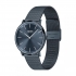 Montre homme boss acier bleu bracelet milanais