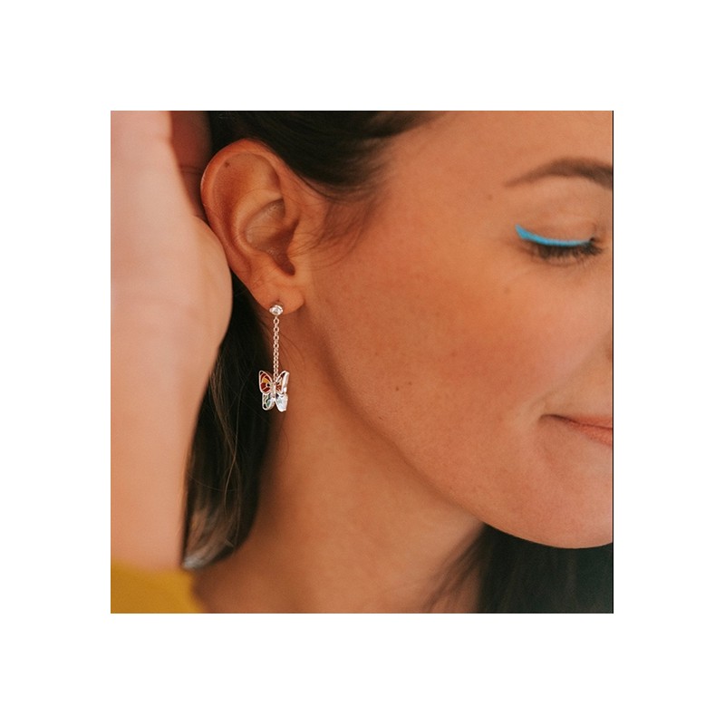 Boucles d'oreilles Una Storia Papillon argent 925/000 