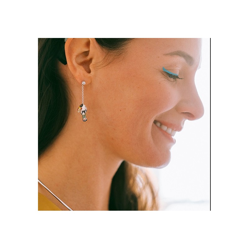 Boucles d'oreilles Una Storia Toucan argent 925/000 