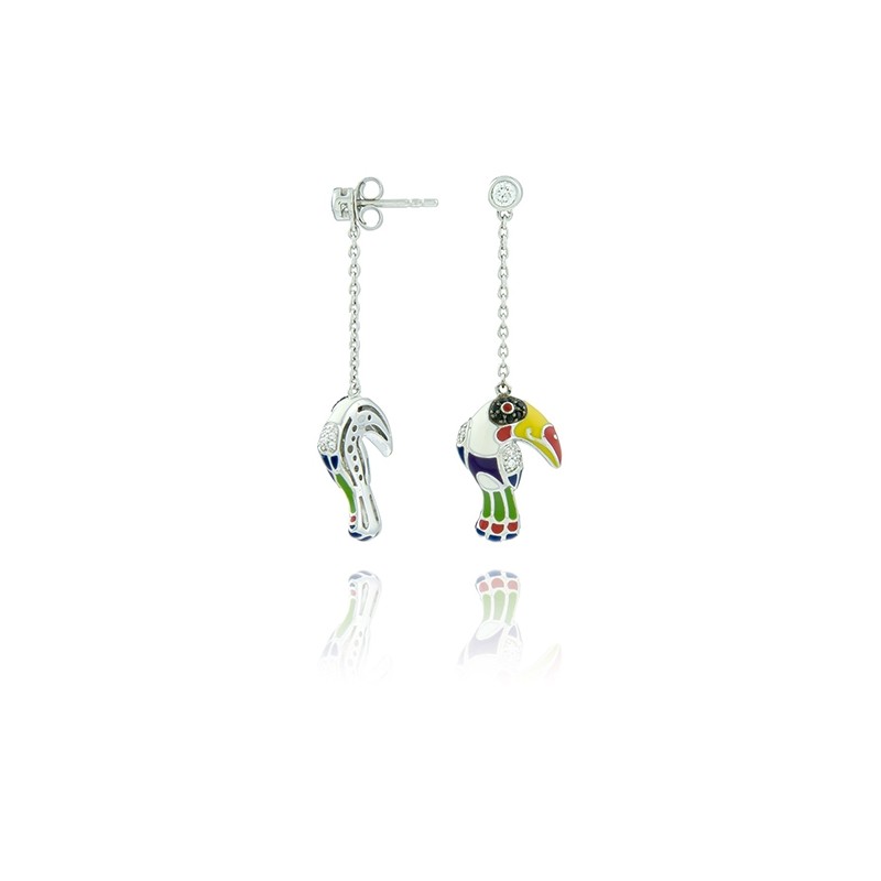 Boucles d'oreilles Una Storia Toucan argent 925/000 