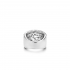 BAGUE EN ARGENT 925/000 RHODIE ET OXYDES DE ZIRCONUIM