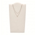 collier double chaine  Fossil femme acier doré rose