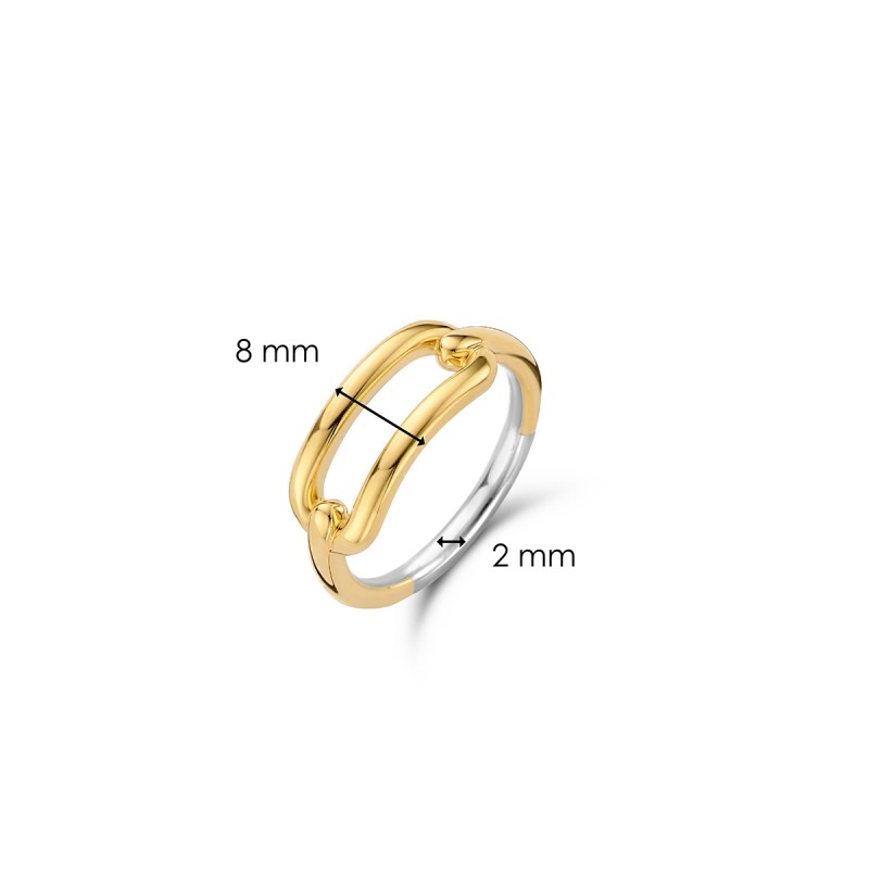 BAGUE EN ARGENT 925/000 RHODIE DORE