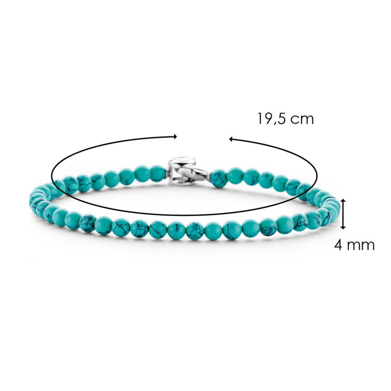 Bracelet argent perle turquoise