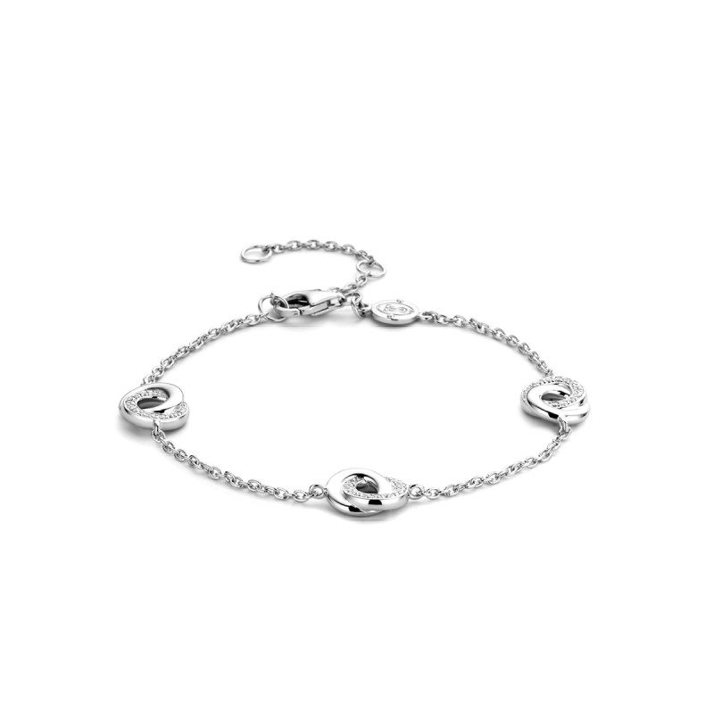 Bracelet argent et oxydes de zirconium
