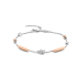 Bracelet argent, doré rose et oxydes de zirconium
