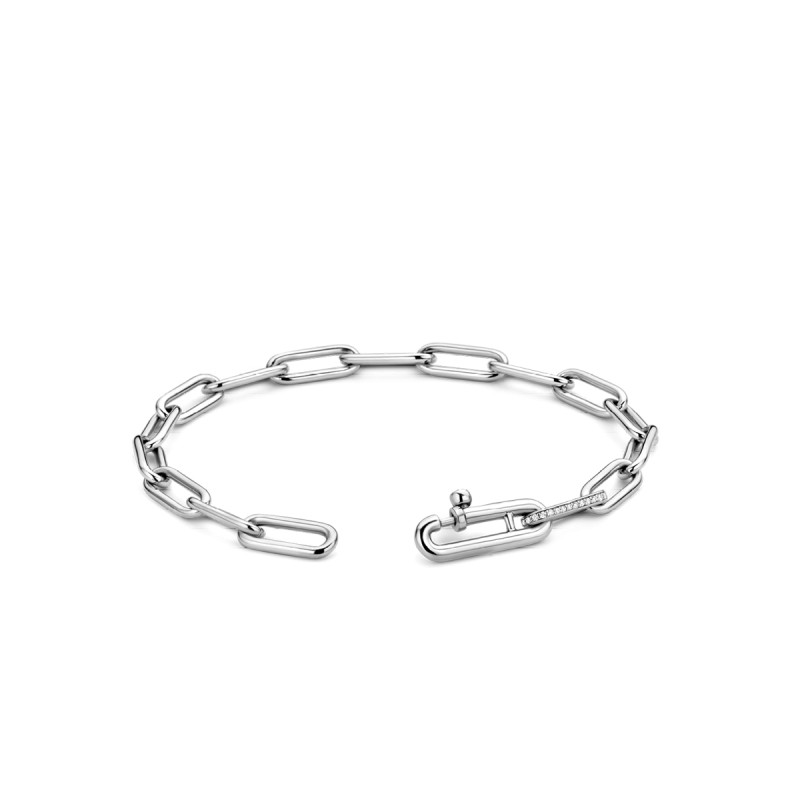 Bracelet argent 925/000 rhodié et oxyde de zirconium