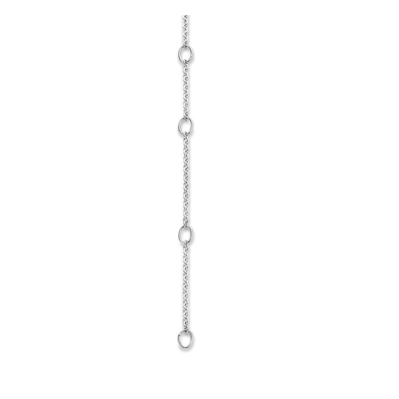 collier argent et solitaire d'oxyde de zirconium