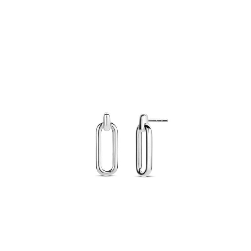 boucles d'oreilles en argent maillon