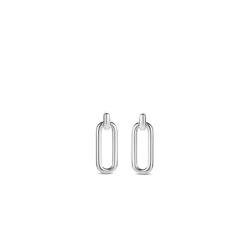 boucles d'oreilles en argent maillon