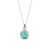 collier en argent et motif carré turquoise