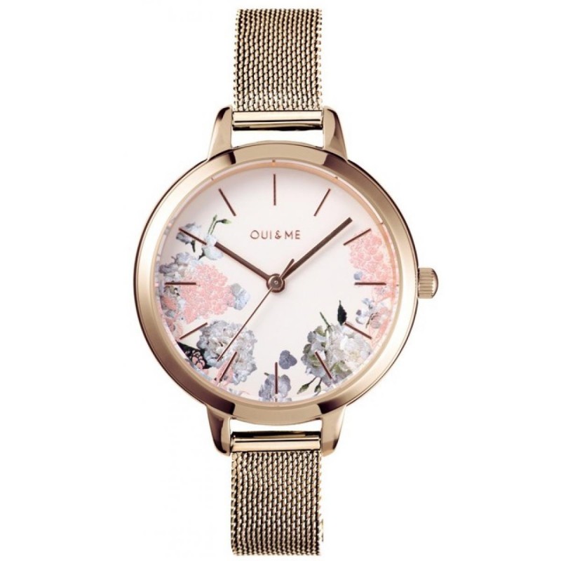 Montre Oui and Me dorée collection Petite Fleurette