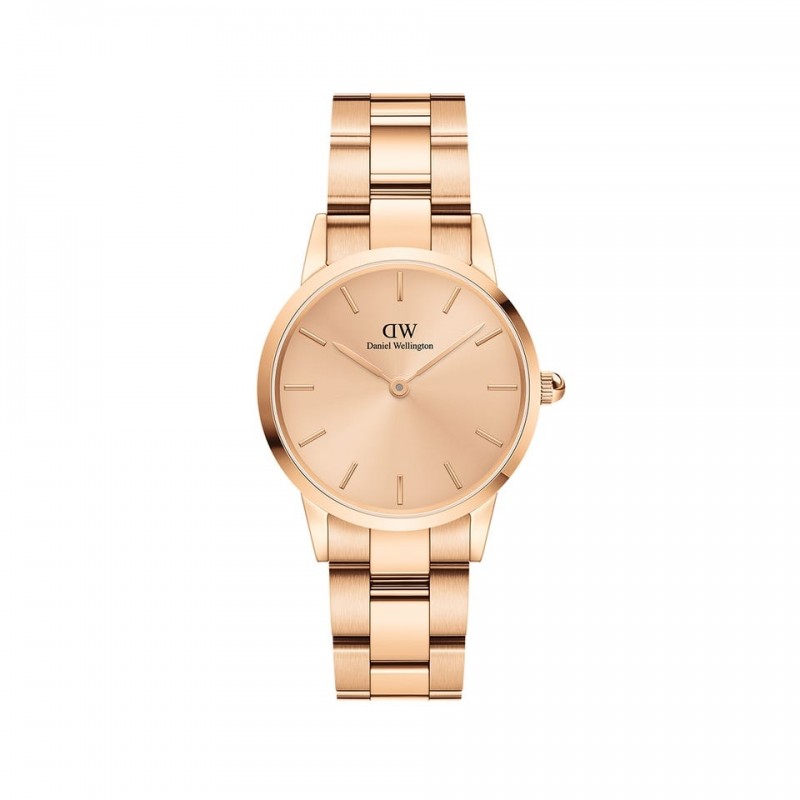 montre femme acier doré rose Daniel Wellington
