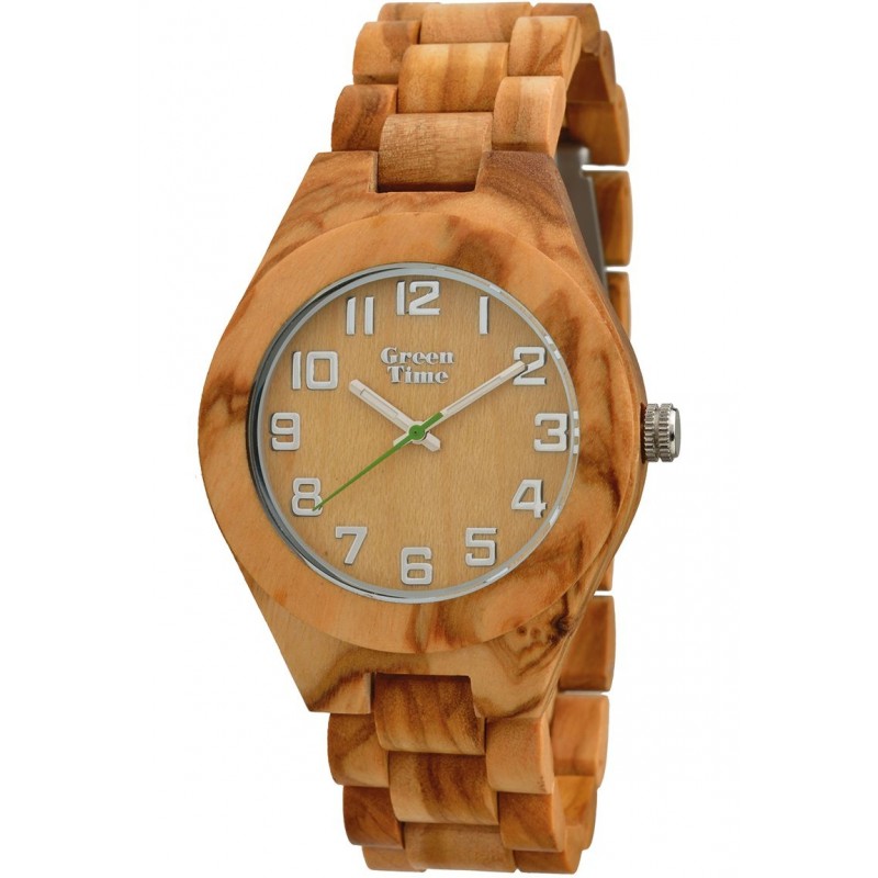 MONTRE GREEN TIME EN BOIS CLAIR