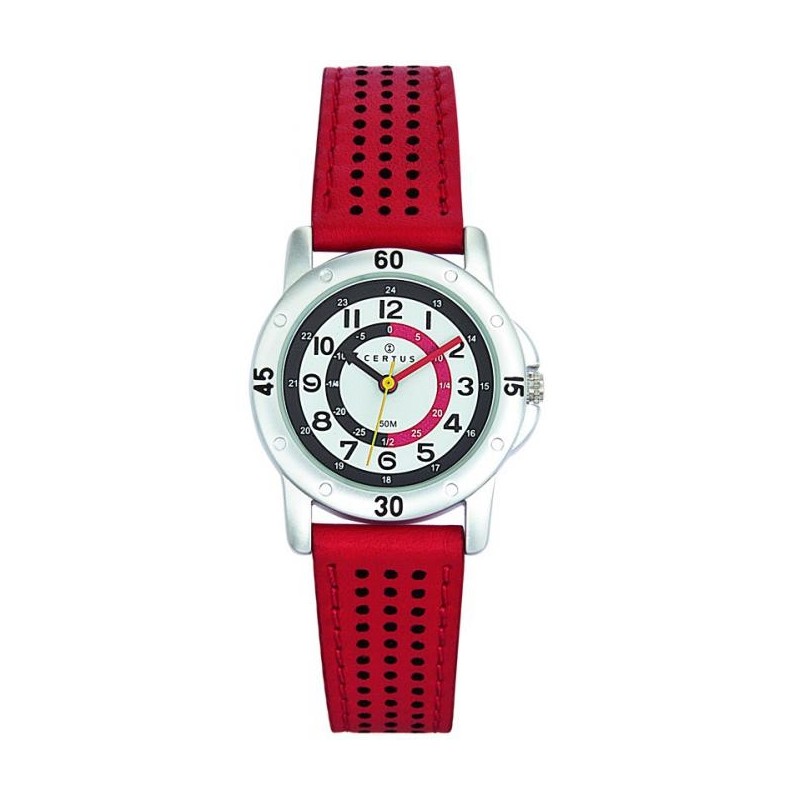 Montre Certus enfant bracelet cuir noir