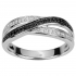 Bague argent femme phebus blanc et noir