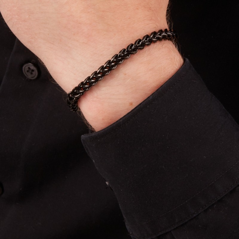 bracelet homme Diesel en acier noir