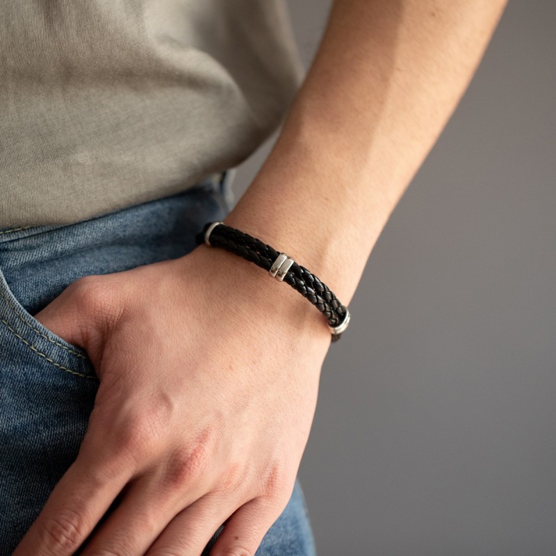 Bracelet Phebus cuir tressé