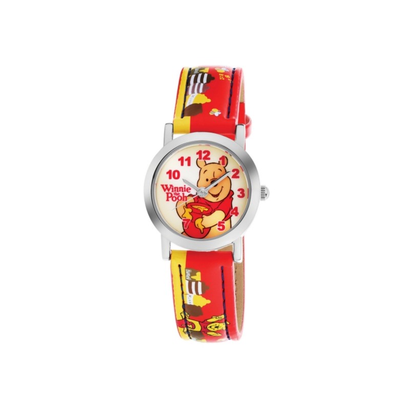 Montre Disney enfant bracelet cuir rouge