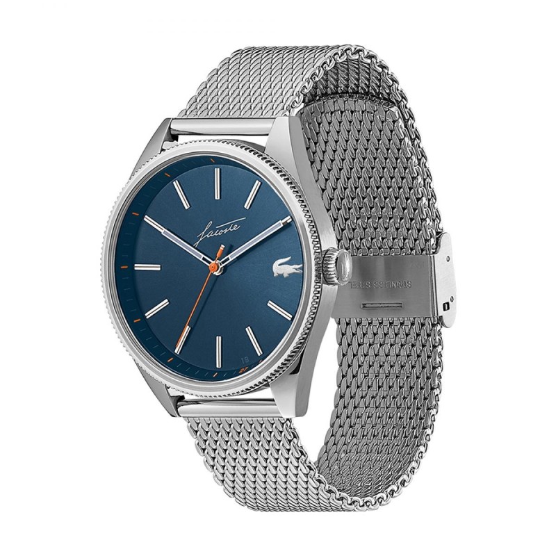 Montre Homme Lacoste Héritage bleue maille milanaise grise