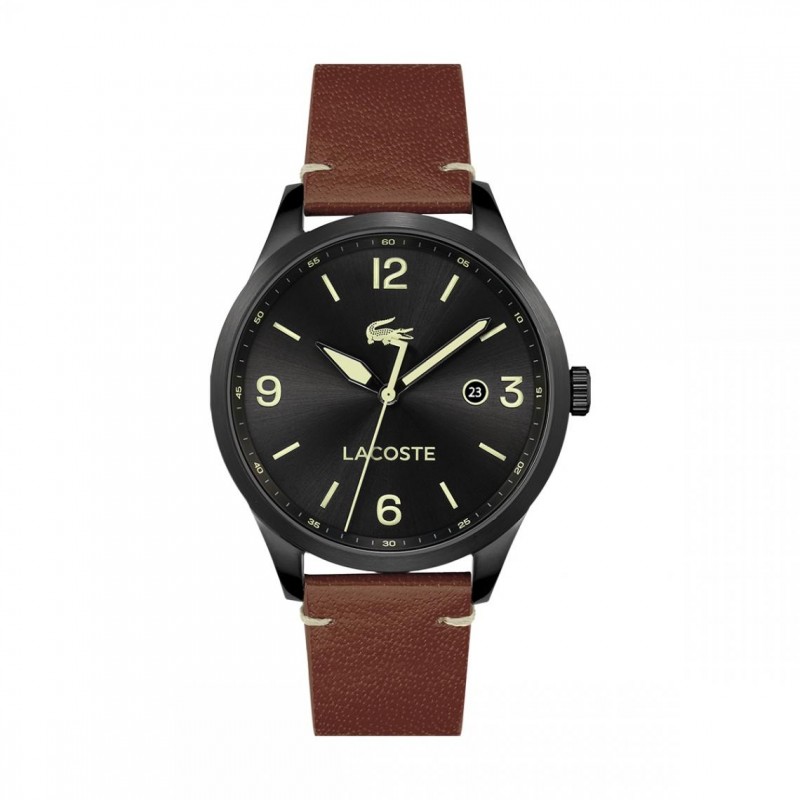 Montre Homme Lacoste traveler en cuir marron