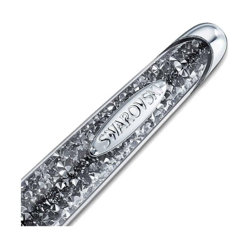 Stylo à bille Swarovski Crystalline Nova métal couleur argent et cristaux gris