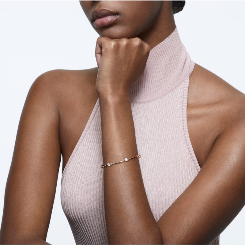 Bracele CONSTELLATION Swarovski en métal doré rose 