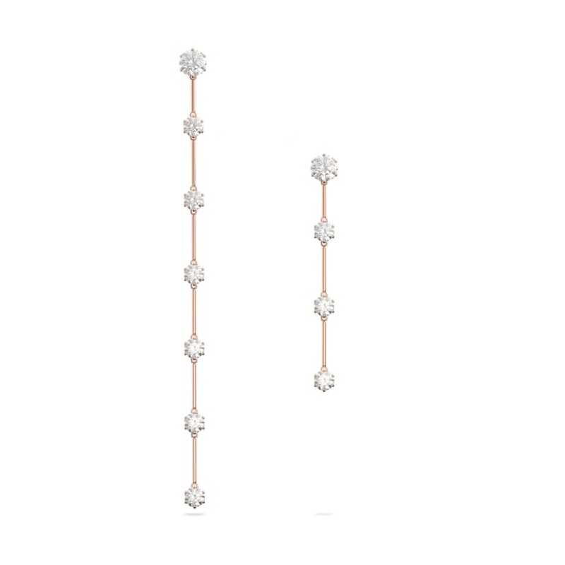 Boucles d'oreilles Constellation Swarovski en métal doré rose 