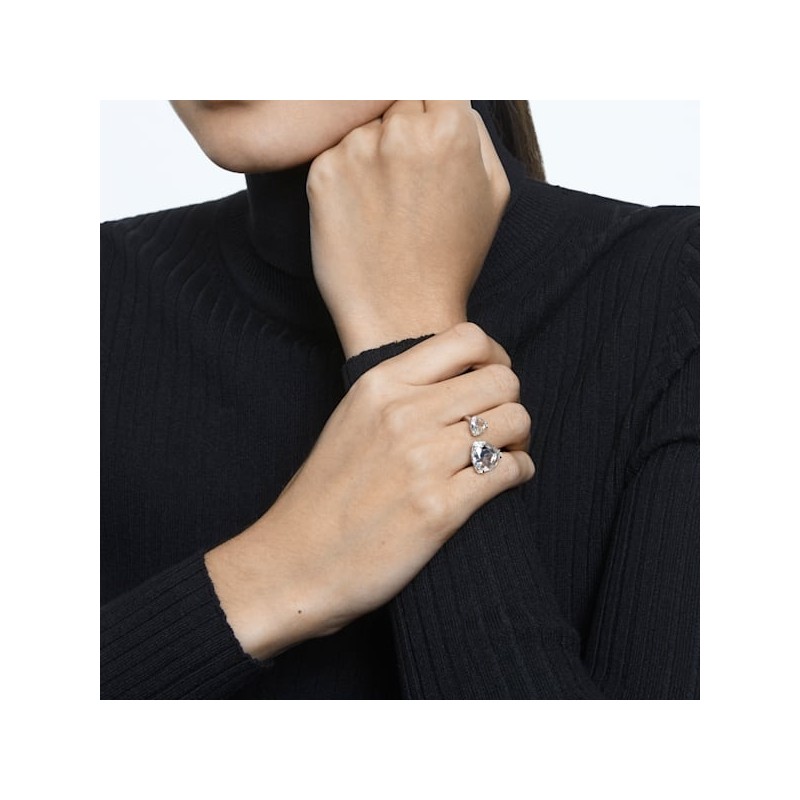 Bague ouverte Millenia swarovski métal rhodié argenté