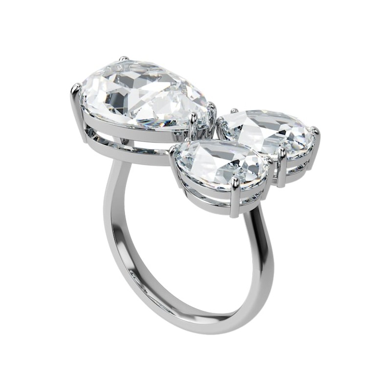 Bague Coktail Millenia swarovski métal rhodié argenté