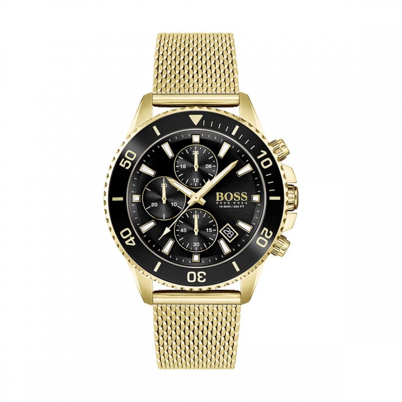 Montre Admiral homme boss acier couleur argent et noire