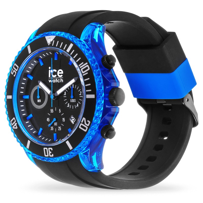 Montre Ice Watch Chrono black blue XL