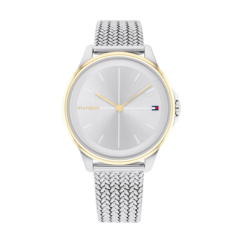 Montre femme tommy hilfiger dorée et grise argent