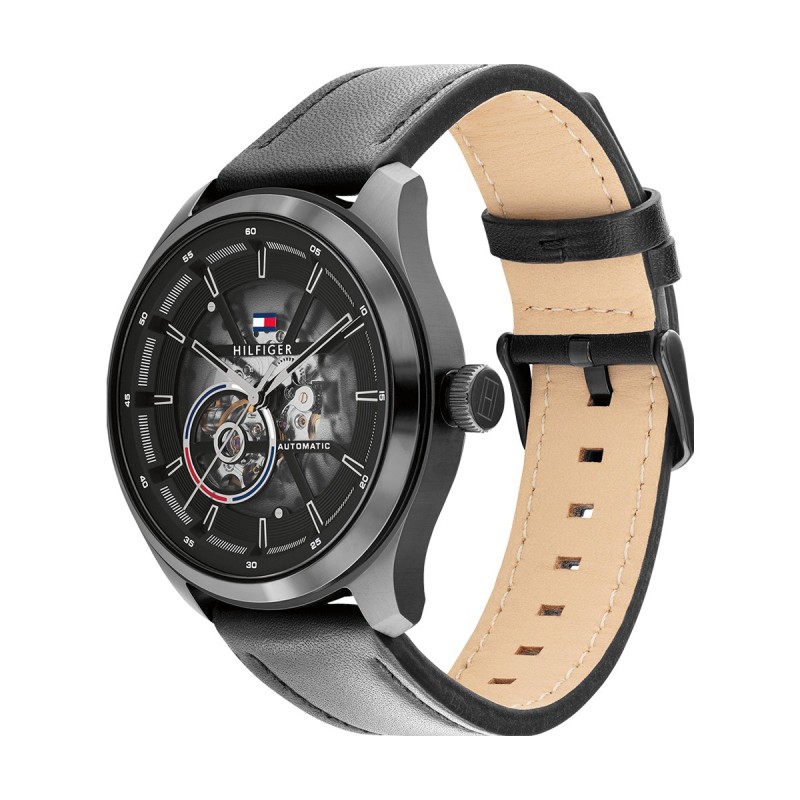 Montre automatique homme tommy hilfiger noire