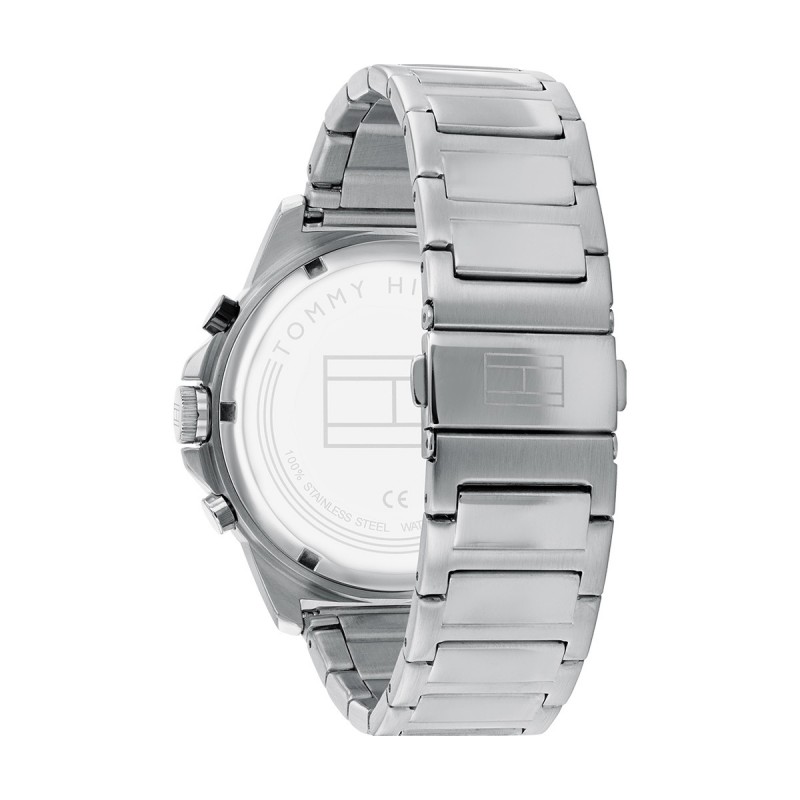 Montre homme tommy hilfiger couleur argent et noire