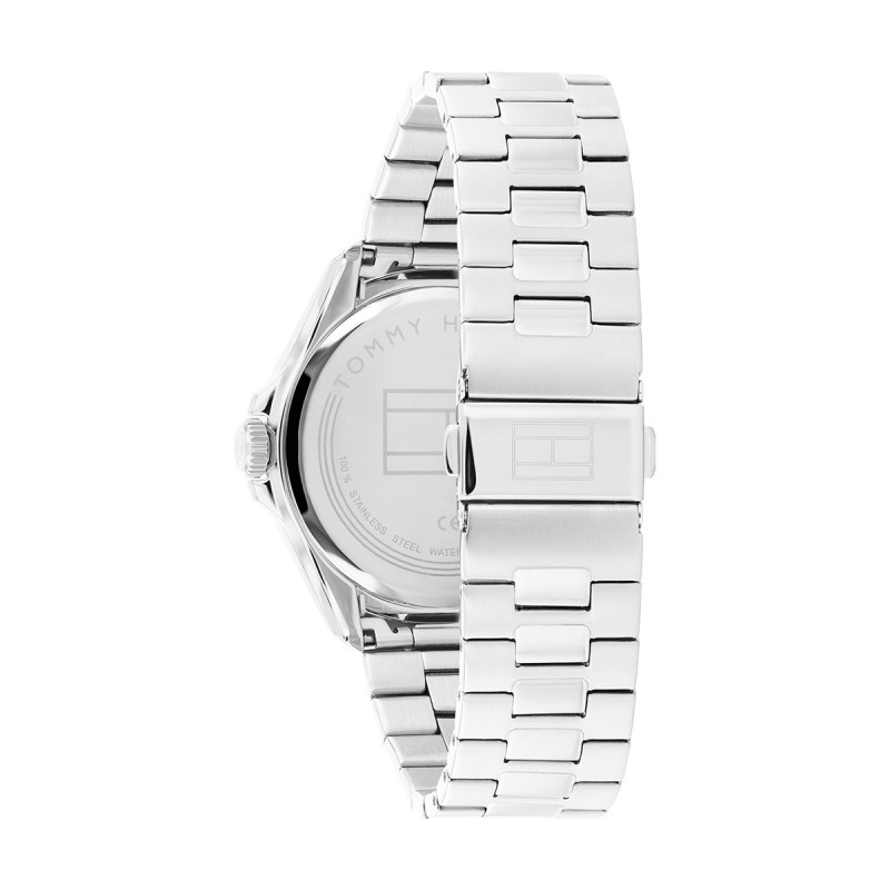 Montre homme tommy hilfiger couleur argent et bleue