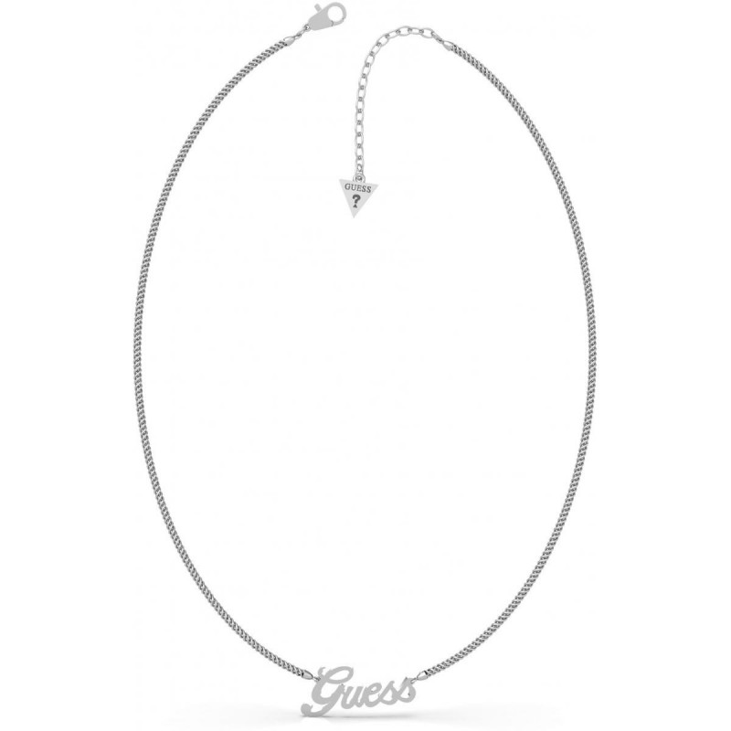 Collier acier rhodié couleur argent de la marque Guess
