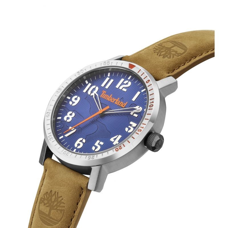 Montre Homme Timberland Topsmead marron et bleue