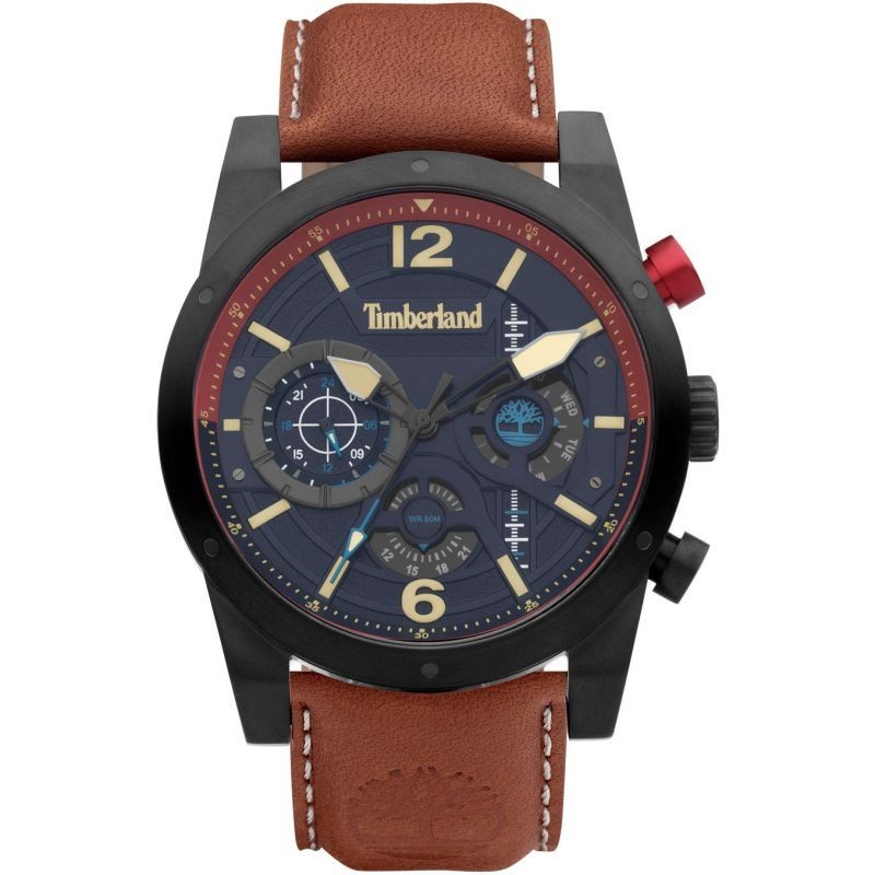 Montre Homme Timberland Holyoke en cuir marron