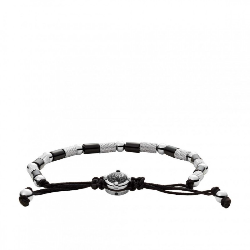 Bracelet Diesel fantaisie acier et coton