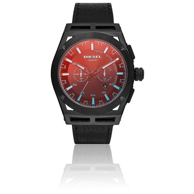 Montre CHRONOGRAPHE TIMEFRAME Diesel Noir et Rouge