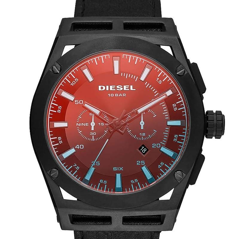 Montre CHRONOGRAPHE TIMEFRAME Diesel Noir et Rouge