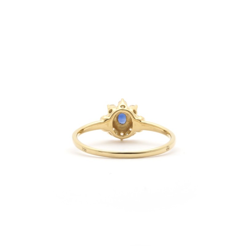 Bague éternelle Carador en or jaune 750/000 et saphir