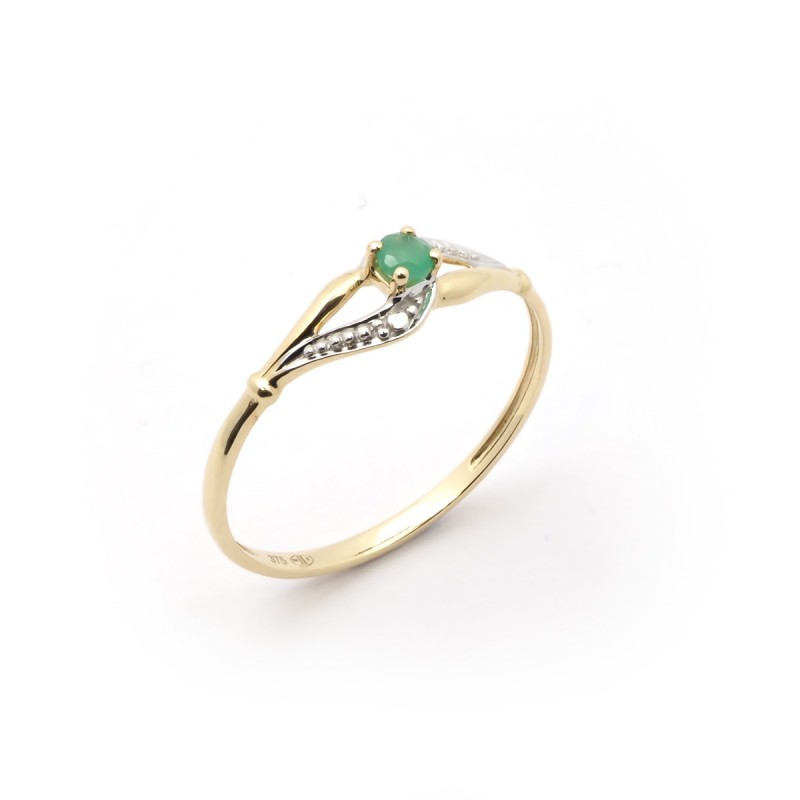 Bague Carador émeraude et deux ors 375/000